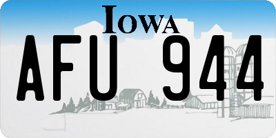 IA license plate AFU944
