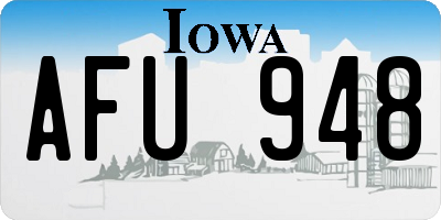 IA license plate AFU948