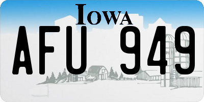 IA license plate AFU949