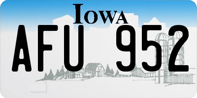 IA license plate AFU952