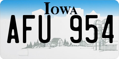 IA license plate AFU954