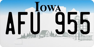 IA license plate AFU955