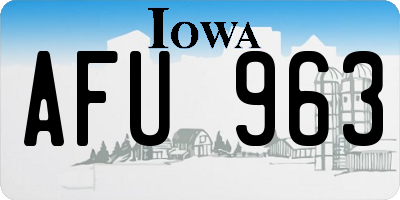 IA license plate AFU963