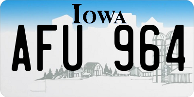 IA license plate AFU964