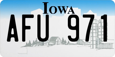 IA license plate AFU971