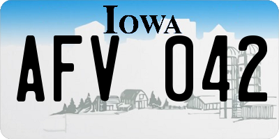 IA license plate AFV042