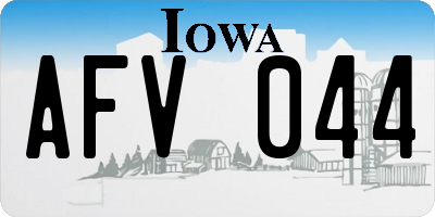 IA license plate AFV044