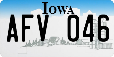 IA license plate AFV046