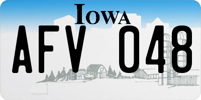 IA license plate AFV048