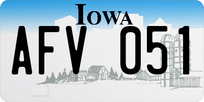 IA license plate AFV051