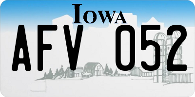IA license plate AFV052