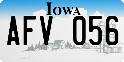 IA license plate AFV056
