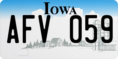 IA license plate AFV059