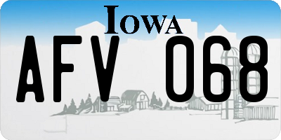 IA license plate AFV068