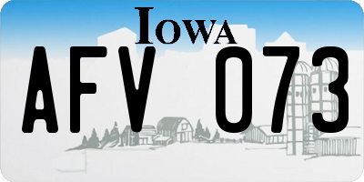 IA license plate AFV073