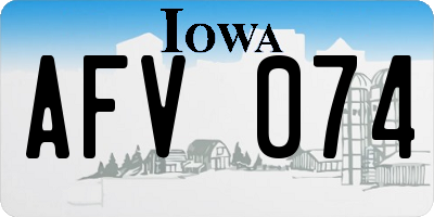IA license plate AFV074