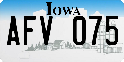 IA license plate AFV075