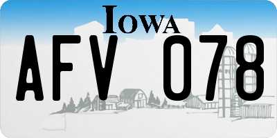 IA license plate AFV078