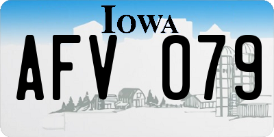 IA license plate AFV079