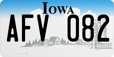 IA license plate AFV082