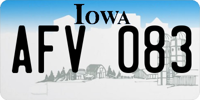 IA license plate AFV083