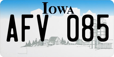 IA license plate AFV085