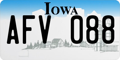 IA license plate AFV088