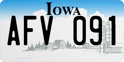IA license plate AFV091