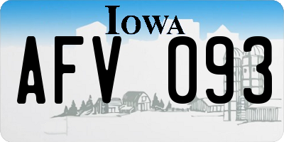 IA license plate AFV093