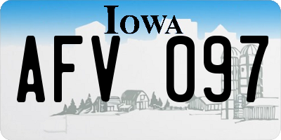 IA license plate AFV097