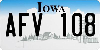 IA license plate AFV108