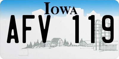 IA license plate AFV119