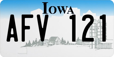 IA license plate AFV121