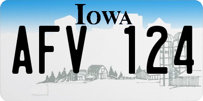 IA license plate AFV124