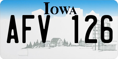 IA license plate AFV126