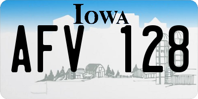 IA license plate AFV128
