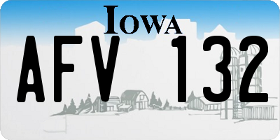 IA license plate AFV132
