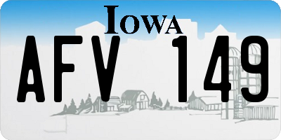 IA license plate AFV149