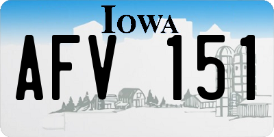 IA license plate AFV151