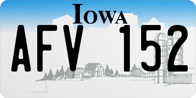IA license plate AFV152