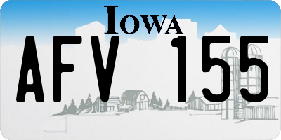 IA license plate AFV155