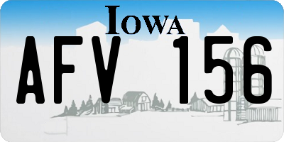 IA license plate AFV156