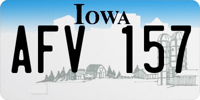 IA license plate AFV157