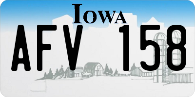 IA license plate AFV158