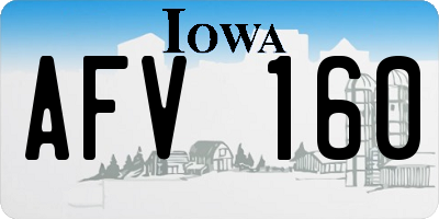 IA license plate AFV160