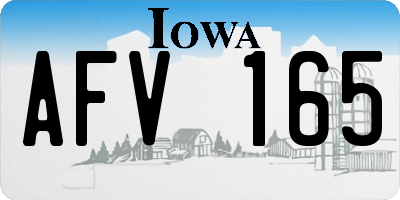 IA license plate AFV165