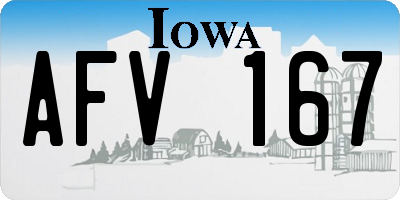 IA license plate AFV167