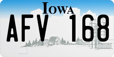 IA license plate AFV168