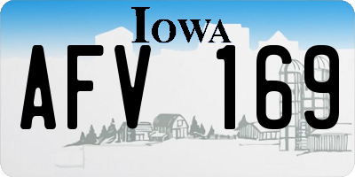 IA license plate AFV169