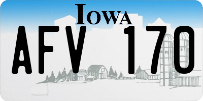 IA license plate AFV170